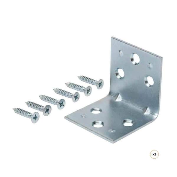 1-1/2 in. Zinc-Plated Double-Wide Corner Brace (4-Piece)