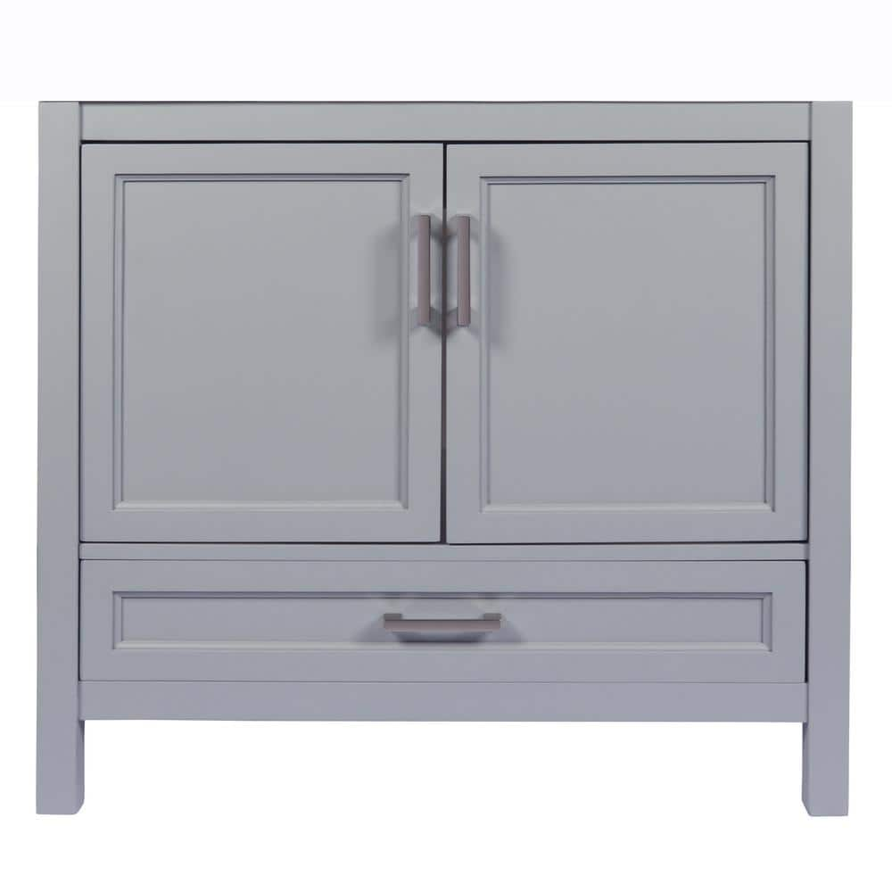 Salerno 37 in. W x 22 in. D x 34.5 in. H Bath Vanity Cabinet Only in Grey -  Amluxx, SL37GR