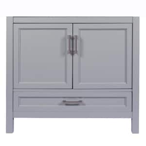 Salerno 37 in. W x 22 in. D x 34.5 in. H Bath Vanity Cabinet Only in Grey