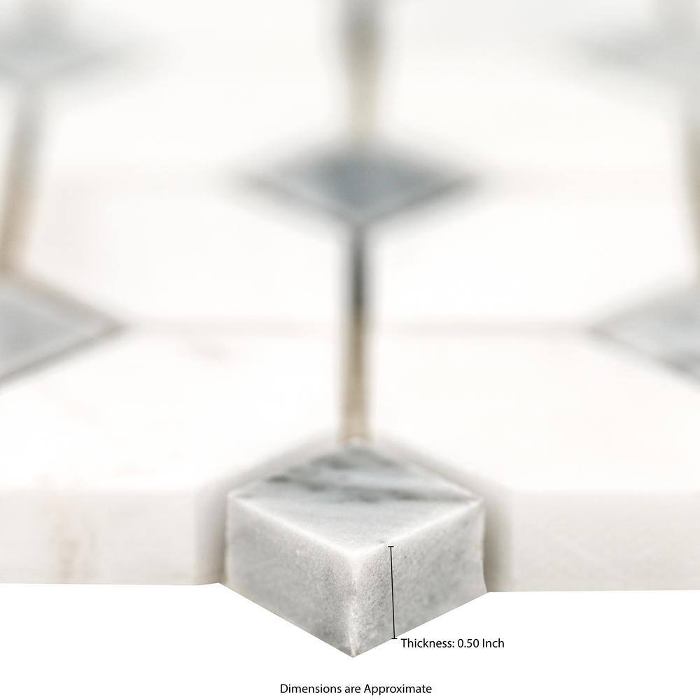 Bianco Dolomite Polished Marble 12x12 Mosaic Tile