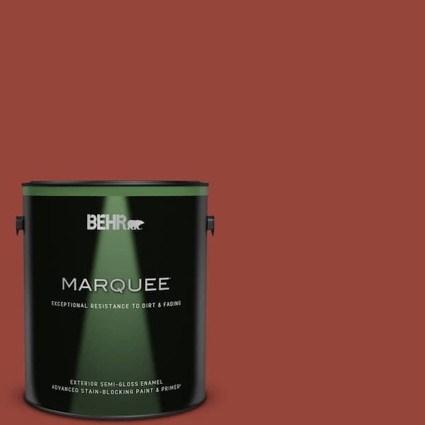 BEHR MARQUEE 1 gal. #PPU2-17 Morocco Red Semi-Gloss Enamel Exterior Paint & Primer