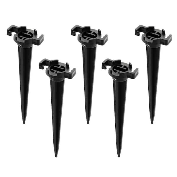 C7 and C9 Outdoor Christmas Yard Decor Light Stakes - 5" - Black - 100pc