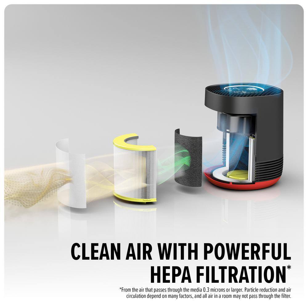 Compact White and Yellow HEPA Air Purifier Filter