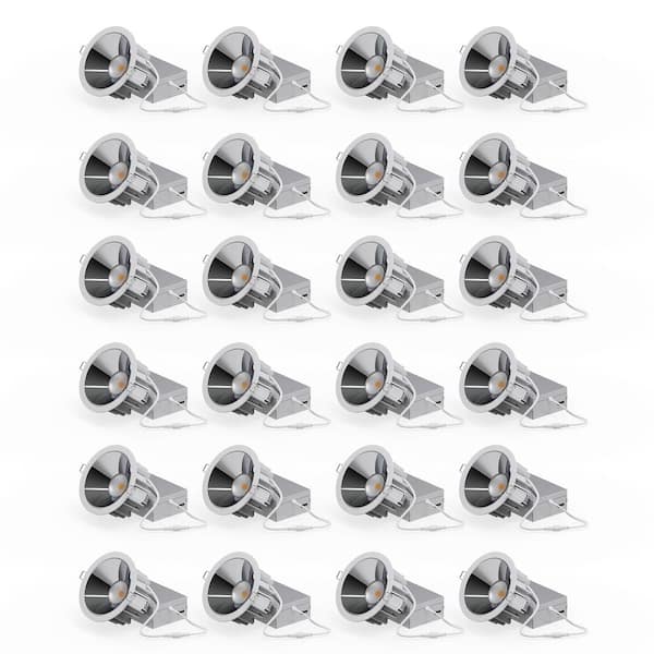 36 Deg Angle 4 in. 5CCT Selectable White New Construction 12-Watt 960-Lumens Triac Dimmable LED Light (24-Pack)