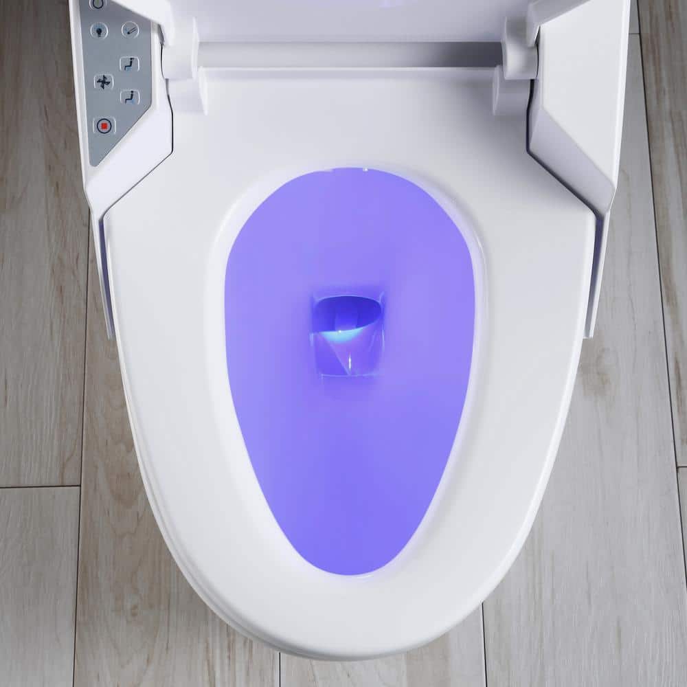 White High Efficiency One-Piece Smart Bidet Toilet with Remote Control
