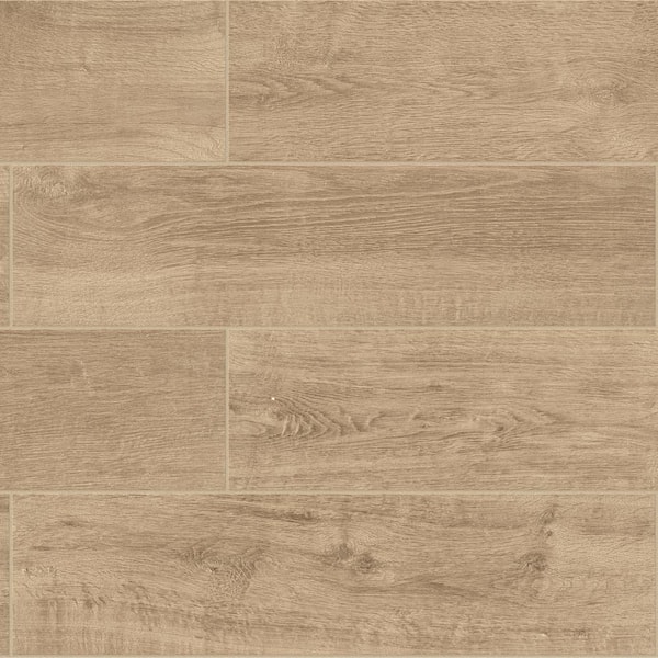Daltile Meadow Wood Soft Brown 6 in. x 6 in. Glazed Porcelain Sample Tile