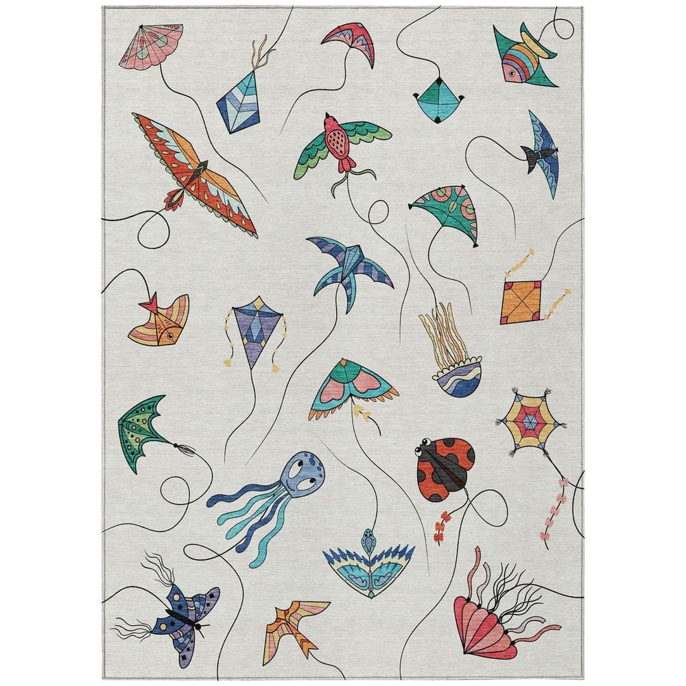 Chantille Machine Washable Indoor/Outdoor Abstract ACN2659 Ivory 8 ft. x 10 ft. Area Rug price history on PriceWatchPro