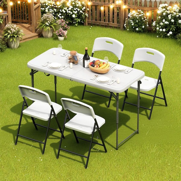 SUNVIVI 48 in. Foldable Outdoor Dining Set SK-Z122-3X-HD - The