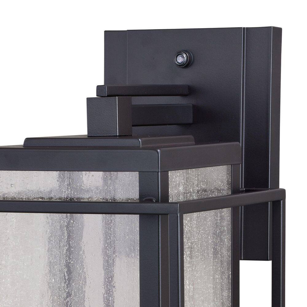 VAXCEL Hyde Park 3 Light Dusk to Dawn Bronze Mission Outdoor Wall Lantern Clear Glass - 2