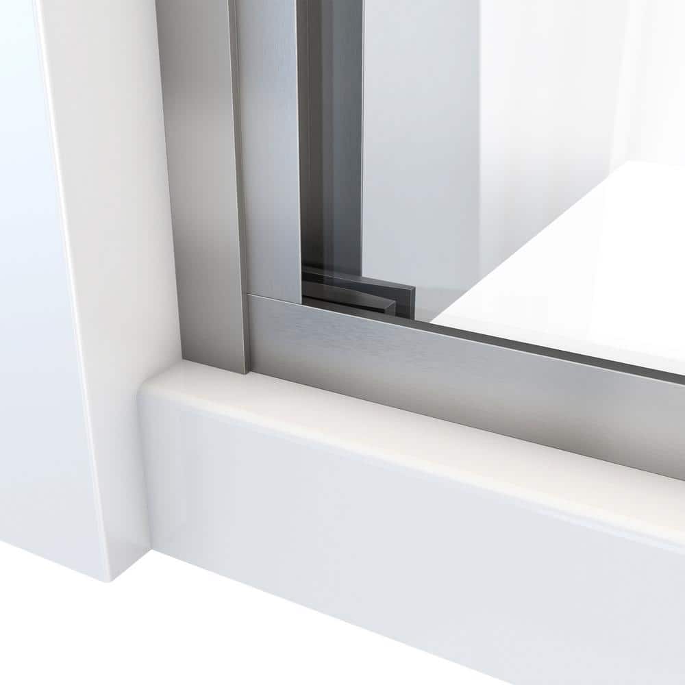 Duet Plus 60" Brushed Nickel Semi-Frameless Sliding Shower Door