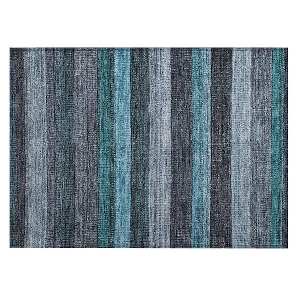 Chantille Machine Washable Indoor/Outdoor Abstract ACN1865 Teal 2 ft. x 3 ft. Accent Rug