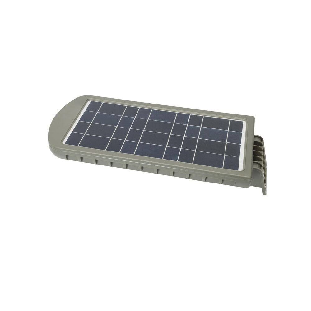 2800 Lumen Gray Solar Security Light with Motion Sensor and Timer