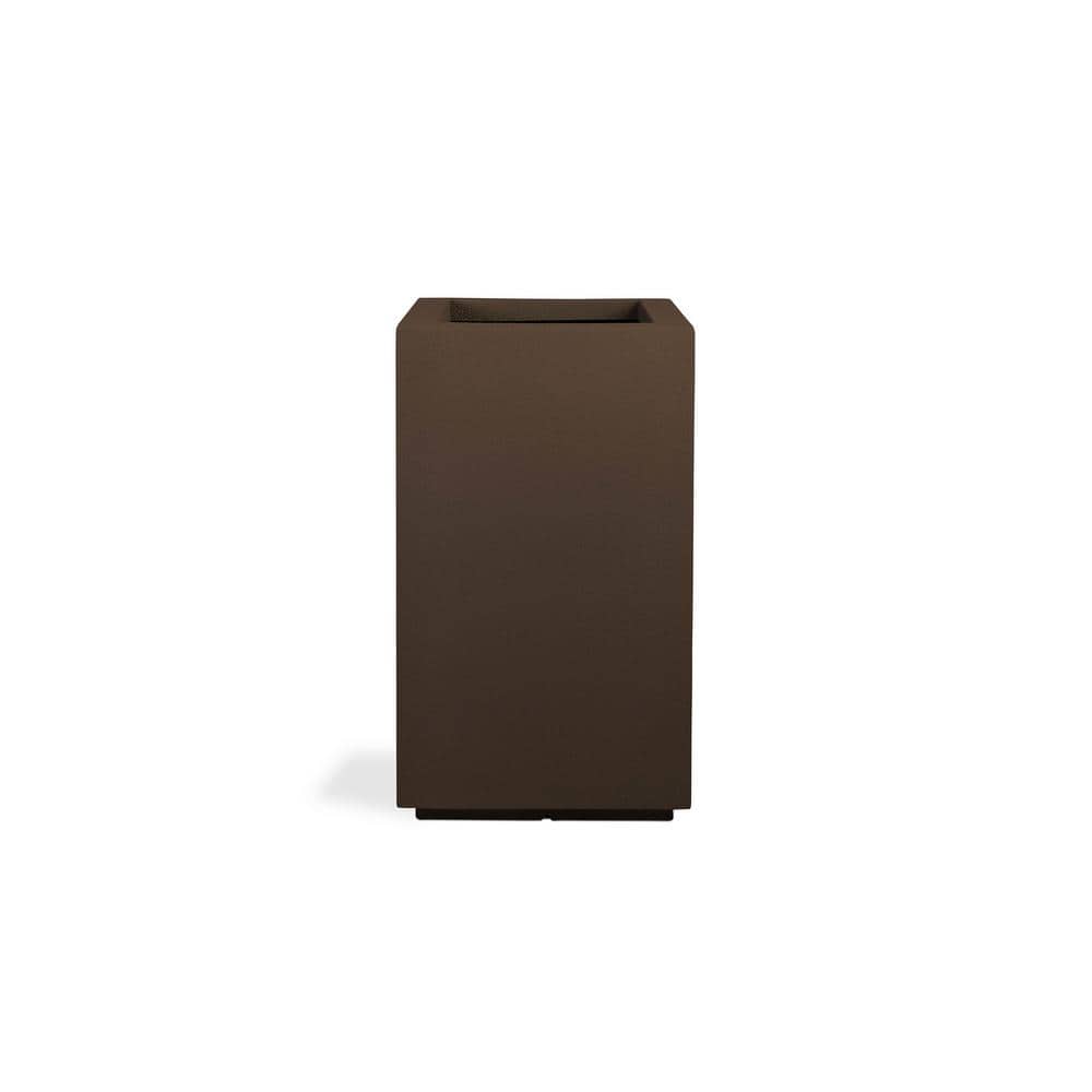 Chocolate Brown Large Modern Rectangular Outdoor Planter