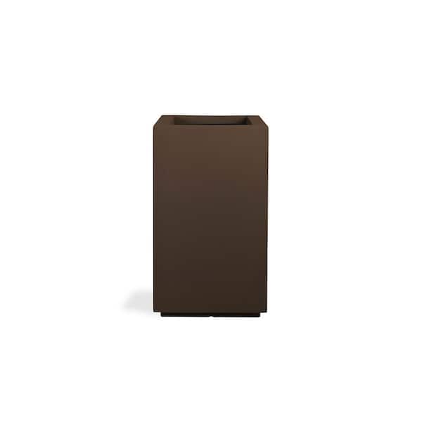 Cozumel Column 23 in. x 30 in. Chocolate Brown Composite Planter
