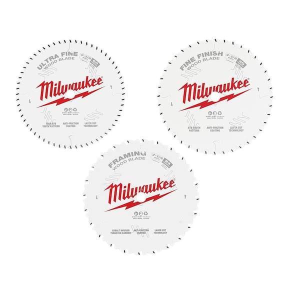 Milwaukee 7-1/4 in. Fine Finish Circular Saw Blade (3-Pack)