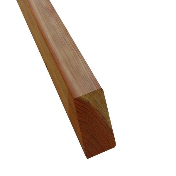 Mendocino Forest Products 4 in. x 4 in. x 4 ft. Redwood Square Fence Post