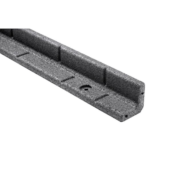 48 in. x 3 in. x 3 in. Roman Brick Gray Rubber Edging (48-Pack)