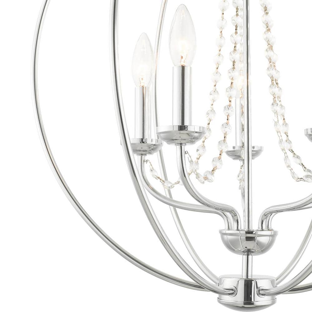 Arabella Mini 5-Light Polished Chrome Crystal Chandelier