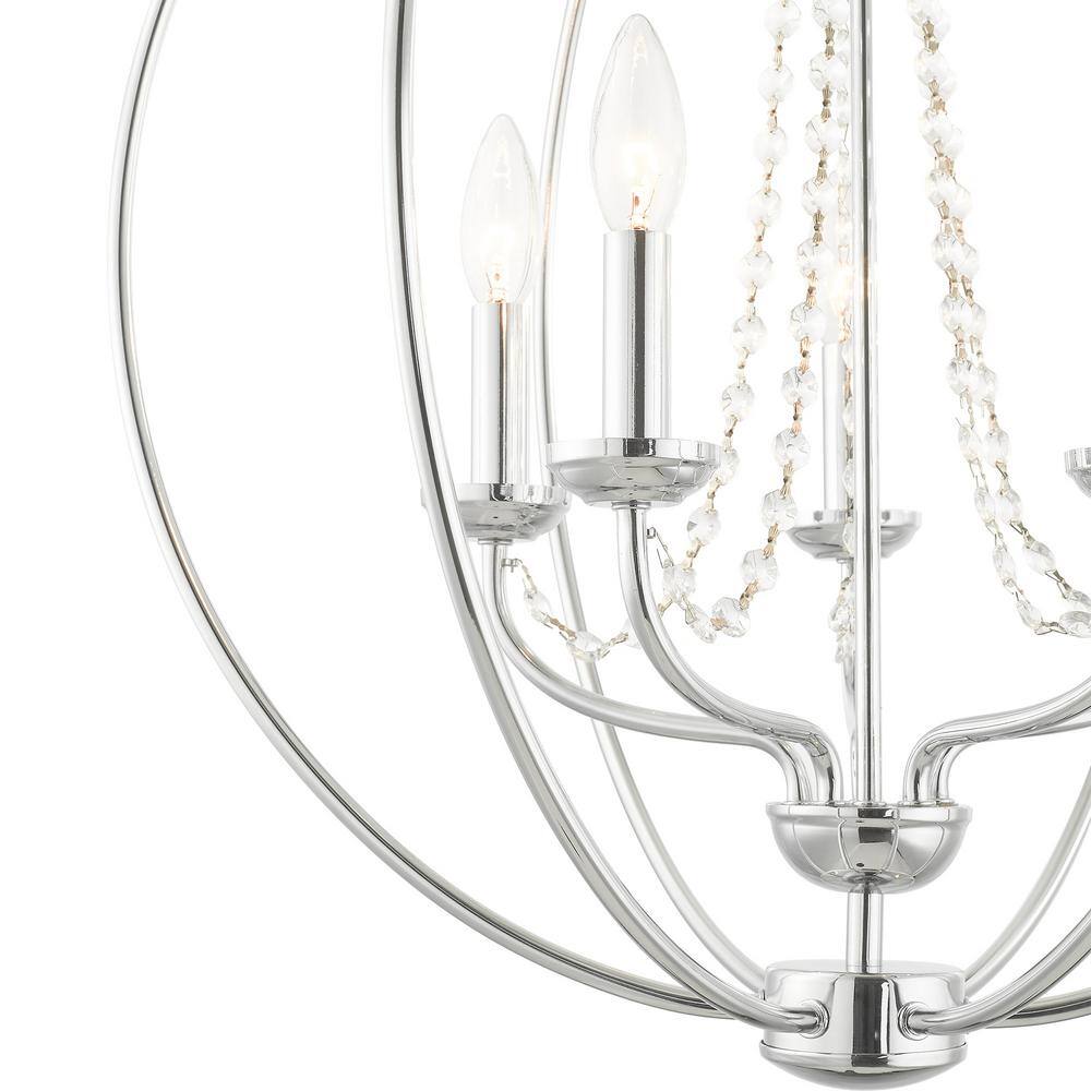 Arabella Mini 5-Light Polished Chrome Crystal Chandelier