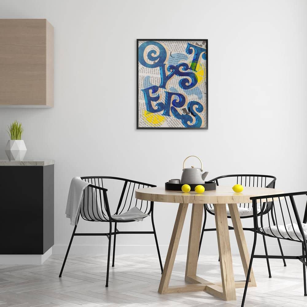Classic Retro Oysters by Lil' Rue Black Framed Food Giclee Art Print 30 in. x 24 in. price history on PriceWatchPro