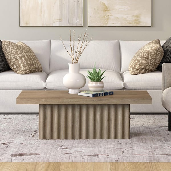 Meyer&Cross Torren 47.5 in. Antiqued Gray Oak Rectangle MDF Top Coffee Table