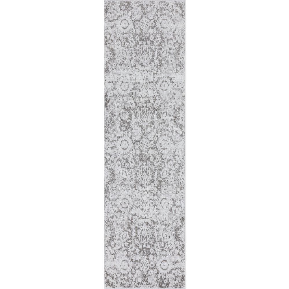 Tayse 2 x 8 Black Indoor Floral/Botanical Oriental Runner Rug in the Rugs  department at