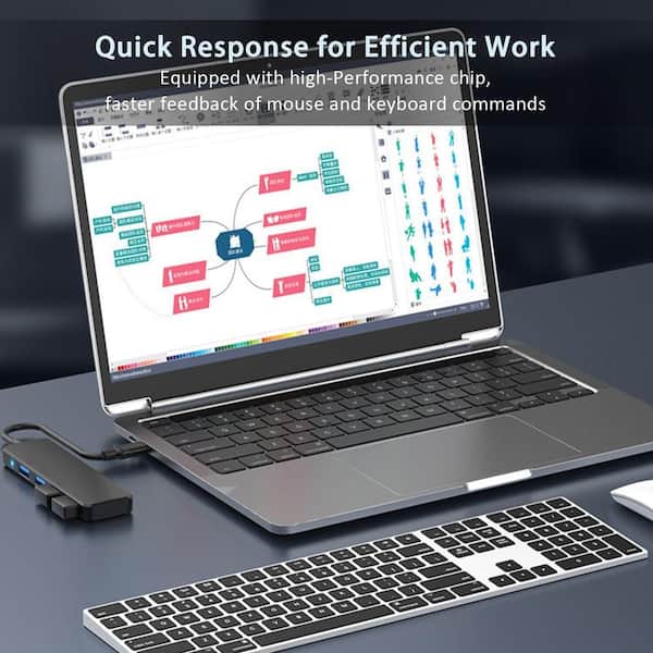 Yichuhaoxi USB 3.0 Hub, 4-Port USB Hub USB Splitter USB Expander