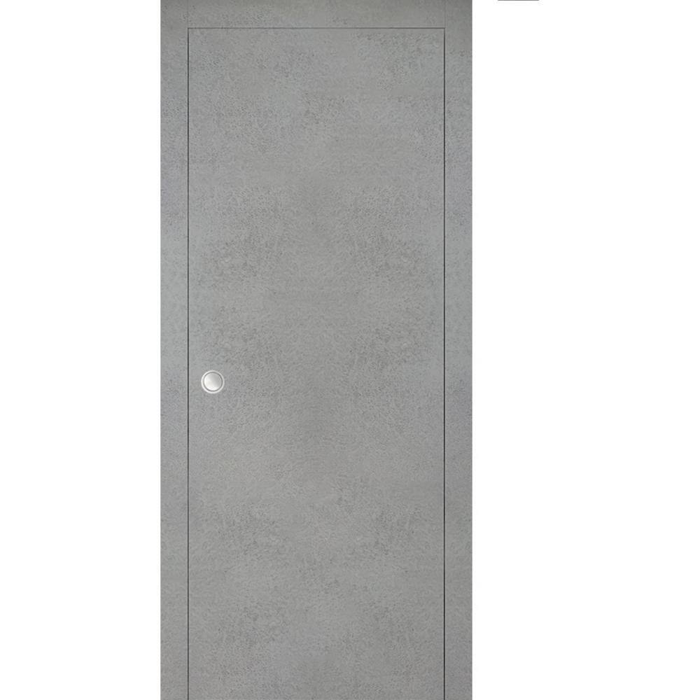 Assemble Required 32 in. x 96 in. 1-Panel Concrete Finished Solid Wood with Honeycomb Sliding Door with Hardware price history on PriceWatchPro