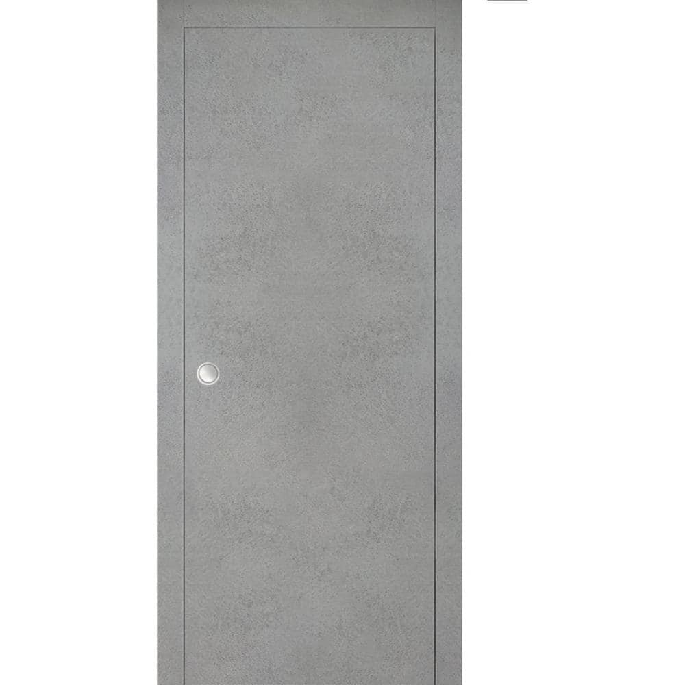 Assemble Required 36 in. x 80 in. 1-Panel Concrete Finished Solid Wood with Honeycomb Sliding Door with Hardware price history on PriceWatchPro