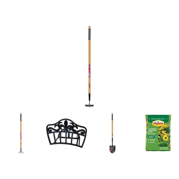 Garden Tool Combo: Hoe, Shovel, Cultivator, Soil, and Cart (5-Piece)