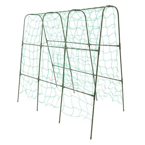 YIYIBYUS 47 in. x 47 in. Metal Steel Green Outdoor Cucumber Trellis Plant Climbing Frame