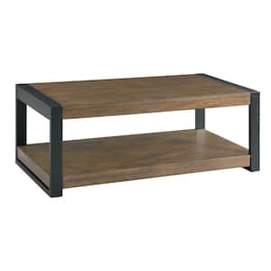 Enrico 48 in. Walnut Rectangle Wood Coffee Table
