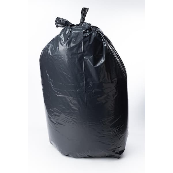 55 Gal.-60 Gal. 1.2 mil (eq) 38 in. x 58 in. Black Strength Plastic Trash  Liner Garbage Bags (100-Pack)