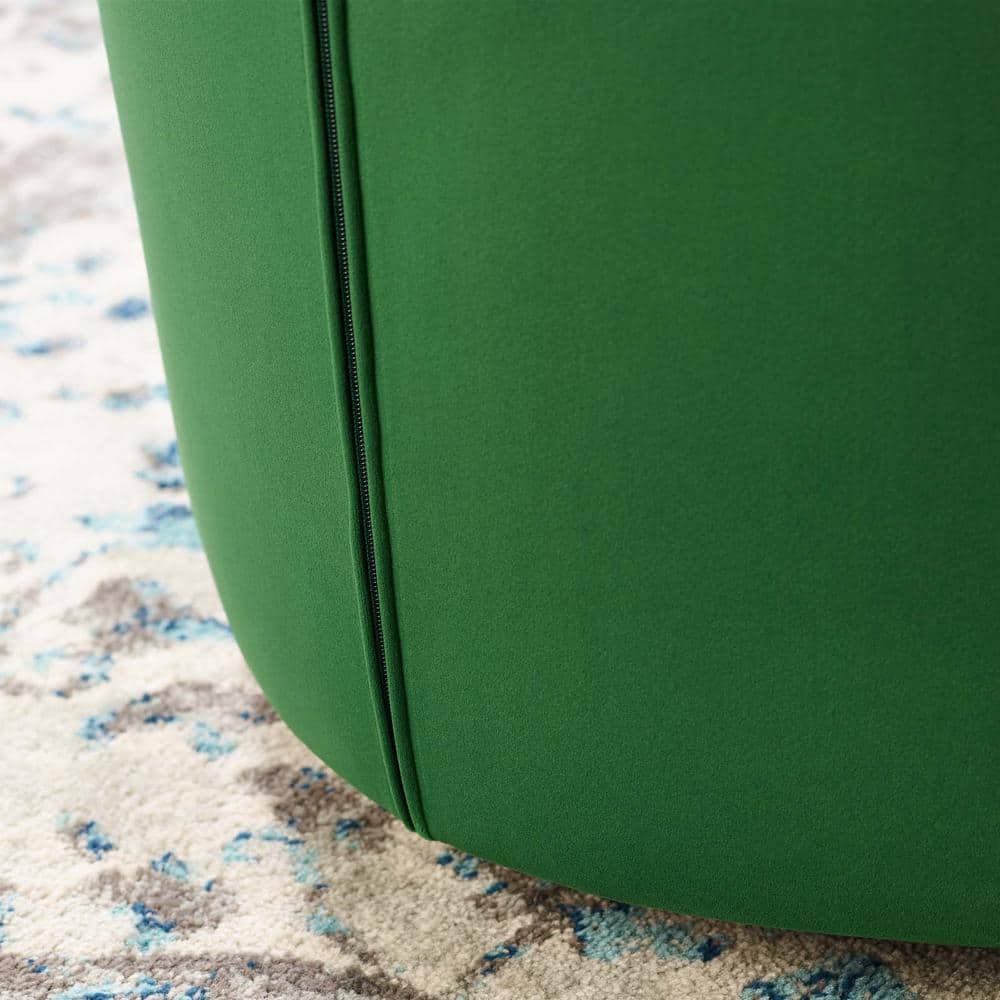 Emerald Velvet Tufted Swivel Barrel Accent Chair