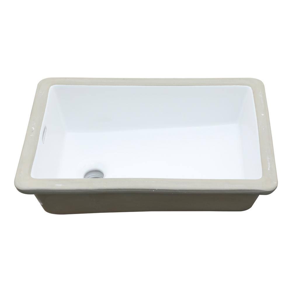 20 in. White Undermount Rectangular Porcelain Bathroom Vessel Sink price history on PriceWatchPro