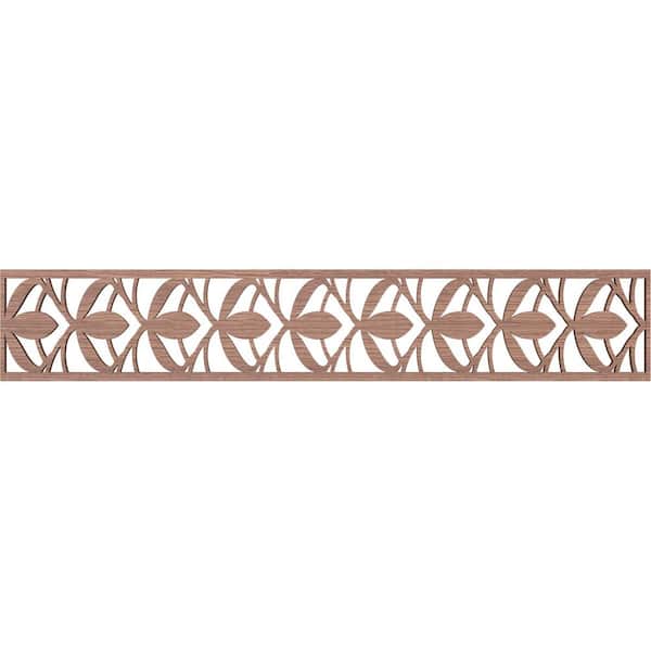 Ekena Millwork Salem Fretwork 0.375 in. D x 46.625 in. W x 8 in. L Walnut Wood Panel Moulding