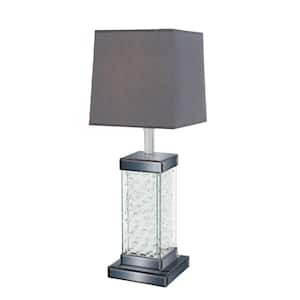 31 in. Grey Glass Table Lamp