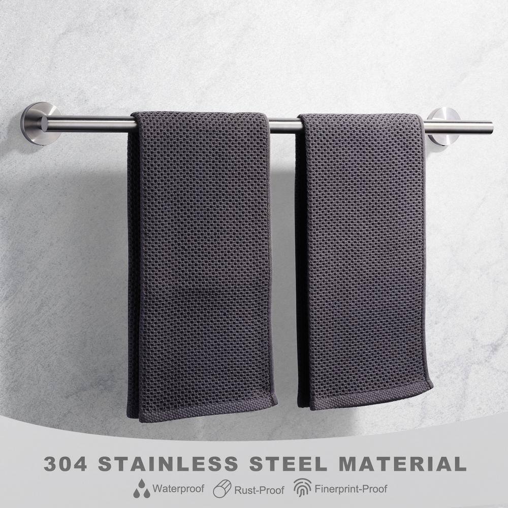 Brushed Nickel Stainless Steel 6-Piece Bathroom Towel Rack Set