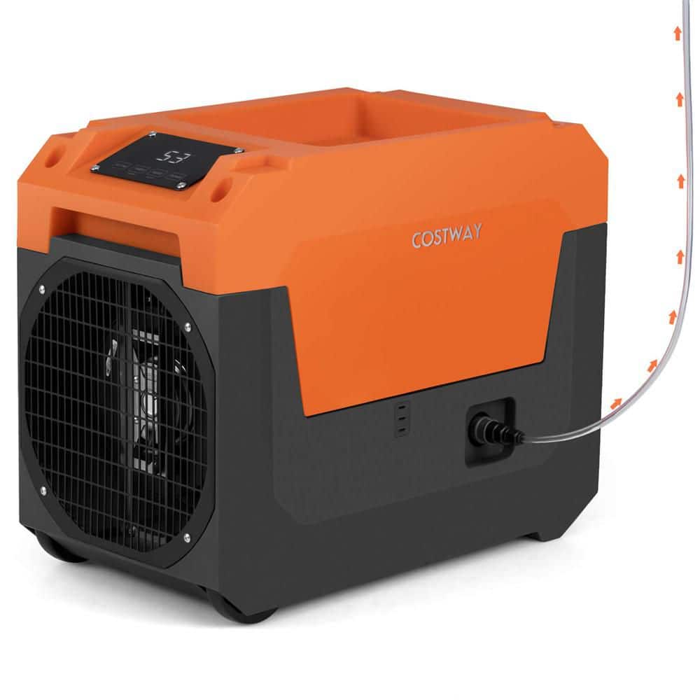 140 pt. 1800 sq. ft. Bucketless Commercial Dehumidifier with Pump, Drain Hose for Basements, Job Sites Orange price history on PriceWatchPro