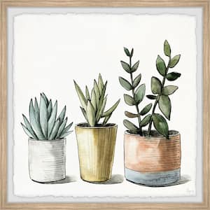 "Green Ornamental Plants" by Eyre Tarney Framed Nature Art Print 12 in. x 12 in.