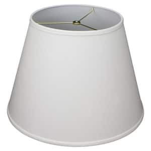 11 in. Top Diameter x 18 in. Bottom Diameter x 13 in. Slant Linen Cream Empire Lamp Shade