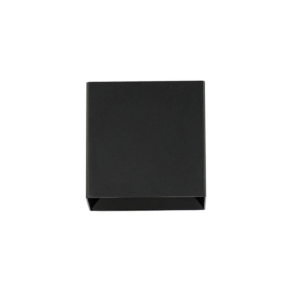 Boxi Black Aluminum LED Dimmable Flush Sconce - Energy Star