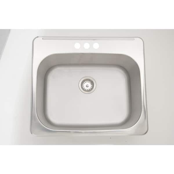 MUSTEE 22 in. x 25 in. x 13.75 in. Molded Fiberglass Drop in Utility Sink  in White 10 - The Home Depot