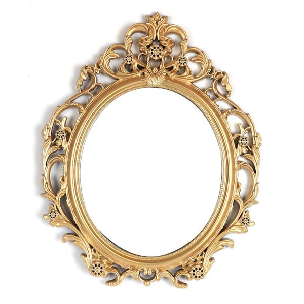 Mirrorize Canada Medium Oval Antique Gold Framed Wall Mirror ( 24 in. H ...