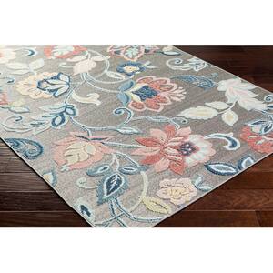 Lakeside Medium Gray/Multi Floral and Botanical 5 ft. x 7 ft. Indoor/Outdoor Area Rug