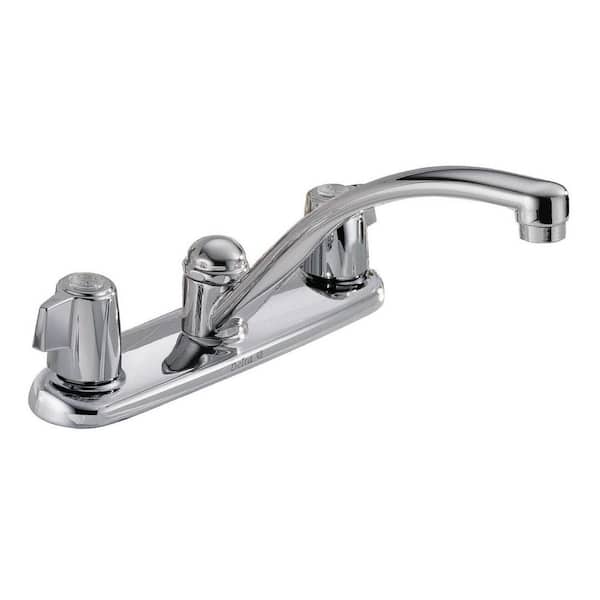Classic 2-Handle Standard Kitchen Faucet in Chrome
