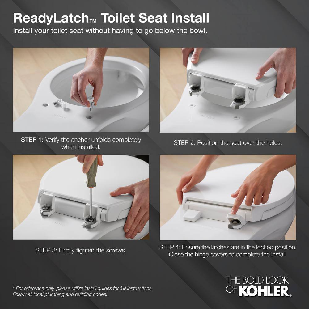 White Round Quiet-Close Toilet Seat with ReadyLatch