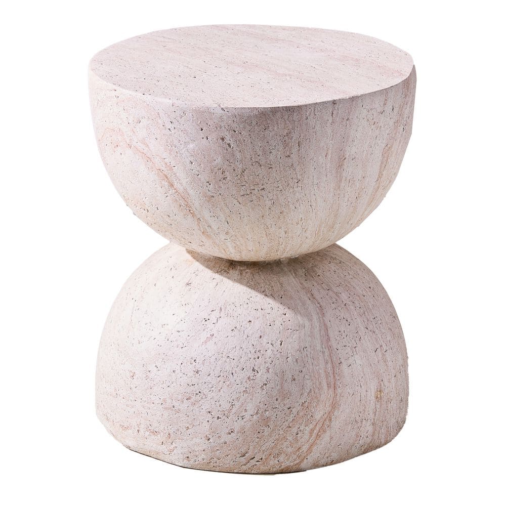 "15.75"" Square Outdoor Side Table, Faux Marble Water Transfer Finish with Adjustable Leveling Glides, Patio End Table" price history on PriceWatchPro