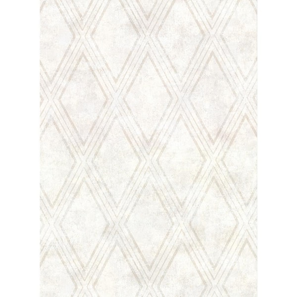 Warner Dartmouth Cream Faux Plaster Geometric Vinyl Strippable Roll (Covers 60.8 sq. ft.)