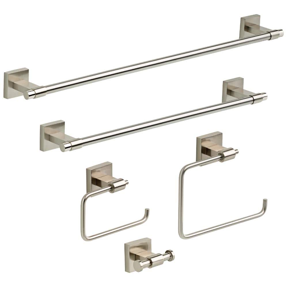 Maxted 24" Brushed Nickel Wall Mounted Towel Bar